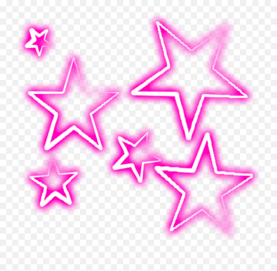 Pink Stars Png - Neon Stars Transparent Background,Pink Star Png