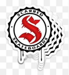 Scarred Skateboards Round Logo Stickers - New View Gifts And Accessories Png,Round Logo