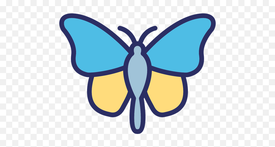 Butterfly Icon Of Colored Outline Style - Girly Png,Butterfly Emoji Png