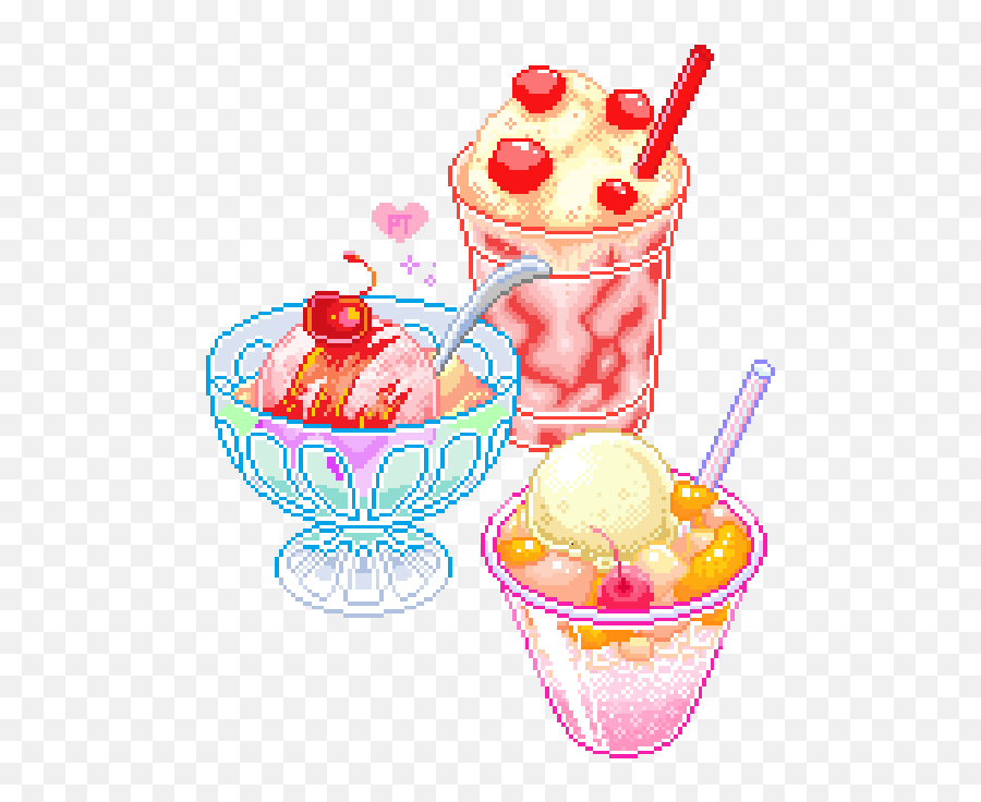 Cute Pixel Png - A Summery Combo Of Some Older Pixels Also Fresh,Kawaii Pixel Png