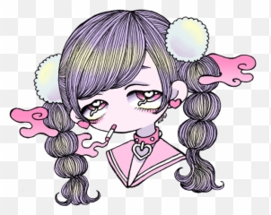 Transparent Anime Girl Png Aesthetic - Drawing Cute