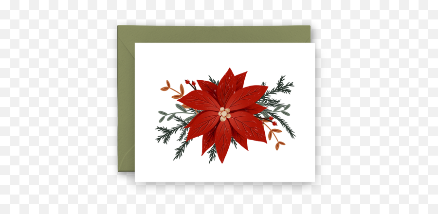 Holiday Cards U2013 Finch And Flourish - Picture Frame Png,Poinsettia Icon Png