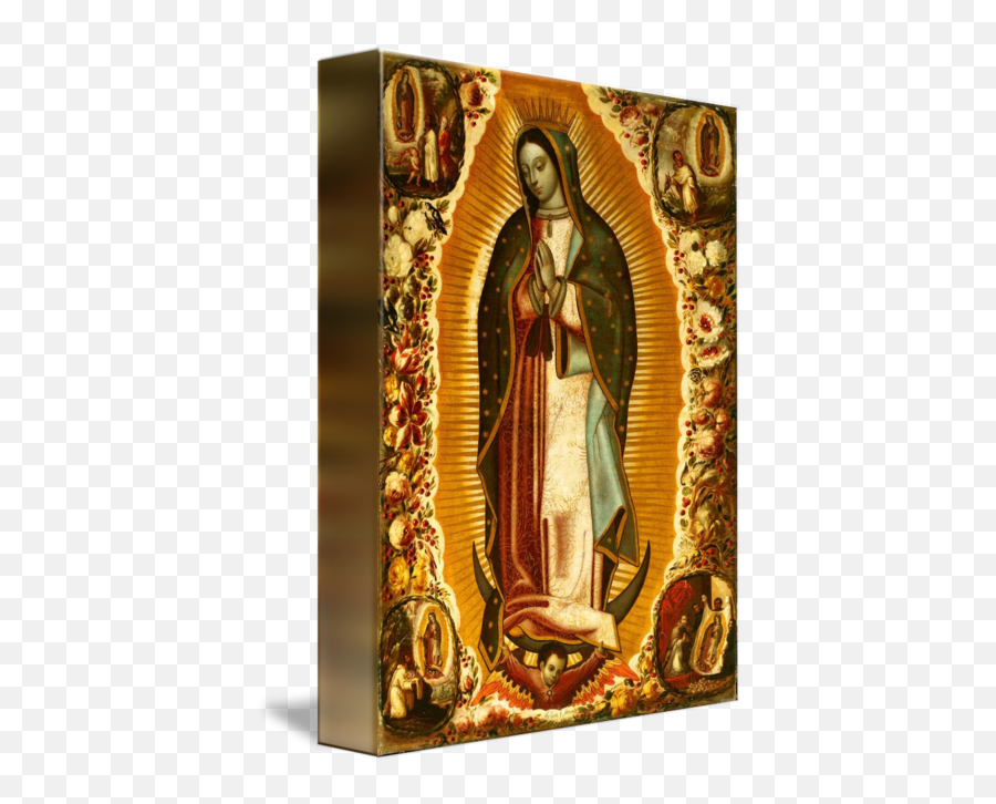 Our Lady Of Guadalupe Virgin Mary Painting Mexico By Magdalena Walulik - Los Mex Campo Grande Rj Png,Madonna And Child Byzantine Icon