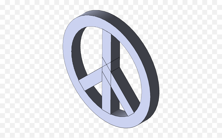 World Peace Symbol 3d Cad Model Library Grabcad - 3d Peace Symbol Png,Peace Icon