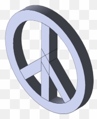 World Peace Symbol 3d Cad Model Library Grabcad - 3d Peace Symbol png
