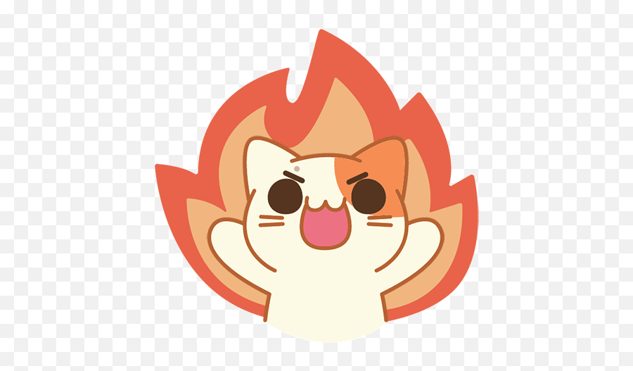 Cute Scream Sticker - Cute Scream On Fire Discover U0026 Share Angry Cat Sticker Png,Scream Icon