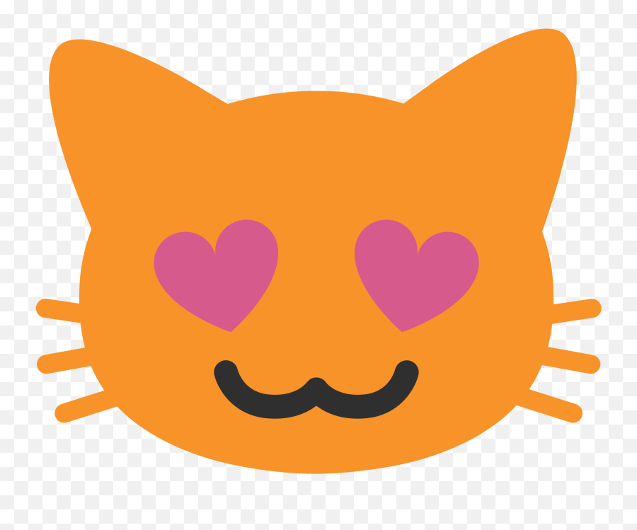Smiling Cat With Heart - Cat Emoji Heart Eyes Png,Heart Eyes Emoji Transparent