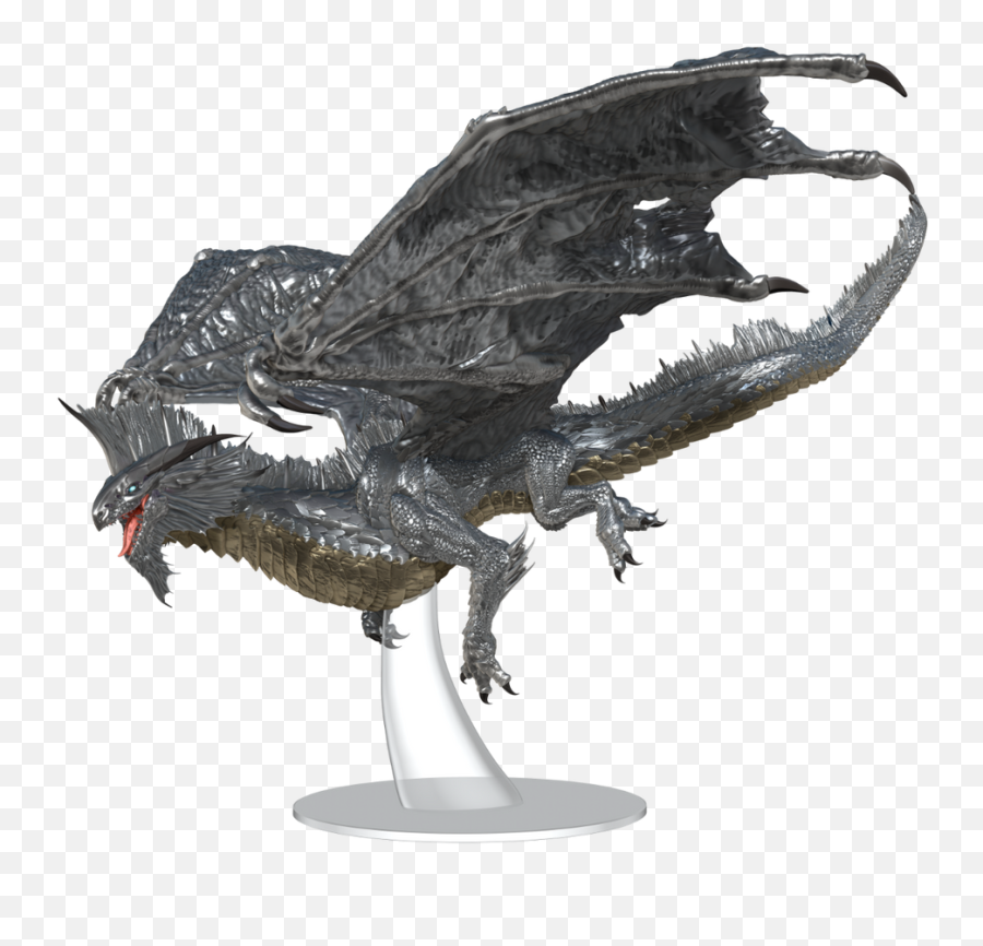 Du0026d Icons Of The Realms Adult Silver Dragon - Adult Silver Dragon Miniature Png,Tiamat Icon