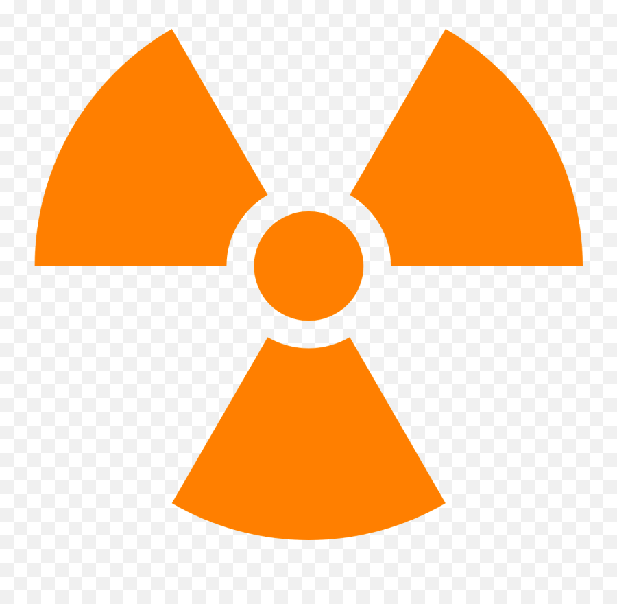 Nuclear Warning Symbol - Radioactive Symbol Orange Png,Nuclear Symbol Png