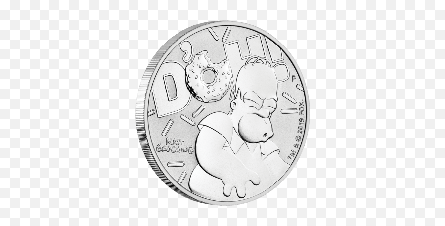 Tuvalu 1 Dollar 2019 Homer Simpson Du0027oh Perth Mint Oz Png Icon