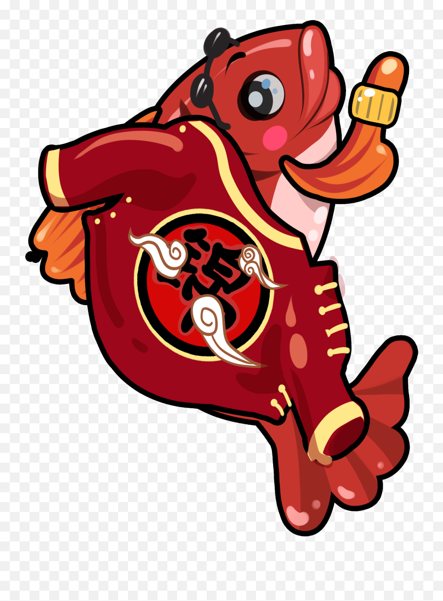 Download Hand Painted Festive Lucky Koi - Portable Network Graphics Png,Mullet Png