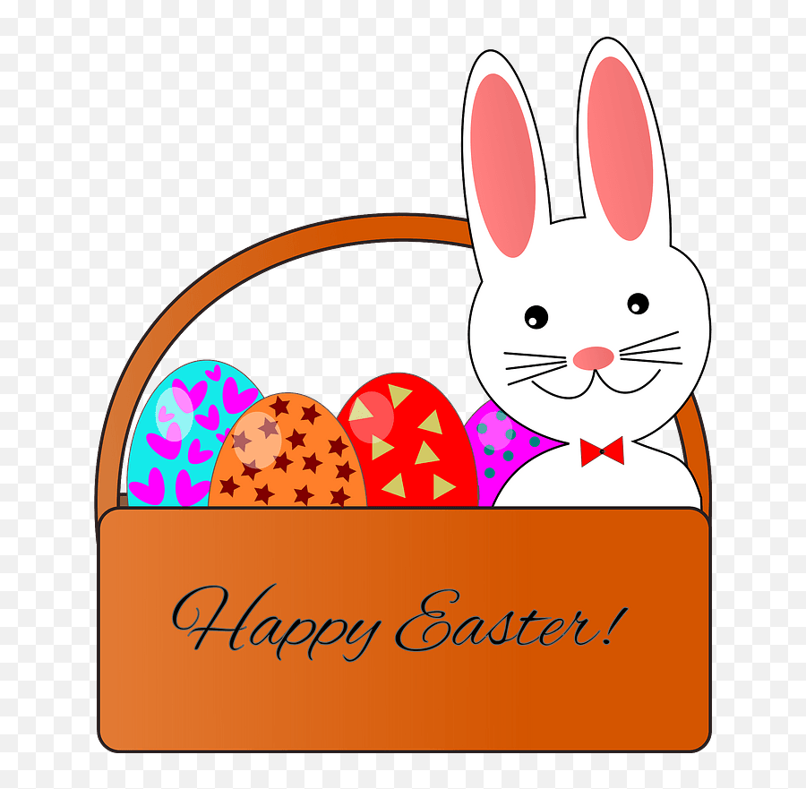 Easter Bunny In Basket Clipart Free Download Transparent - Easter Bunny Png,Chocolate Bunny Png