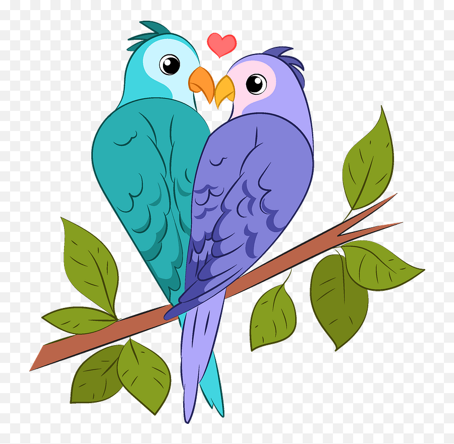 Love Birds Clipart - Love Birds Clipart Png,Love Birds Png
