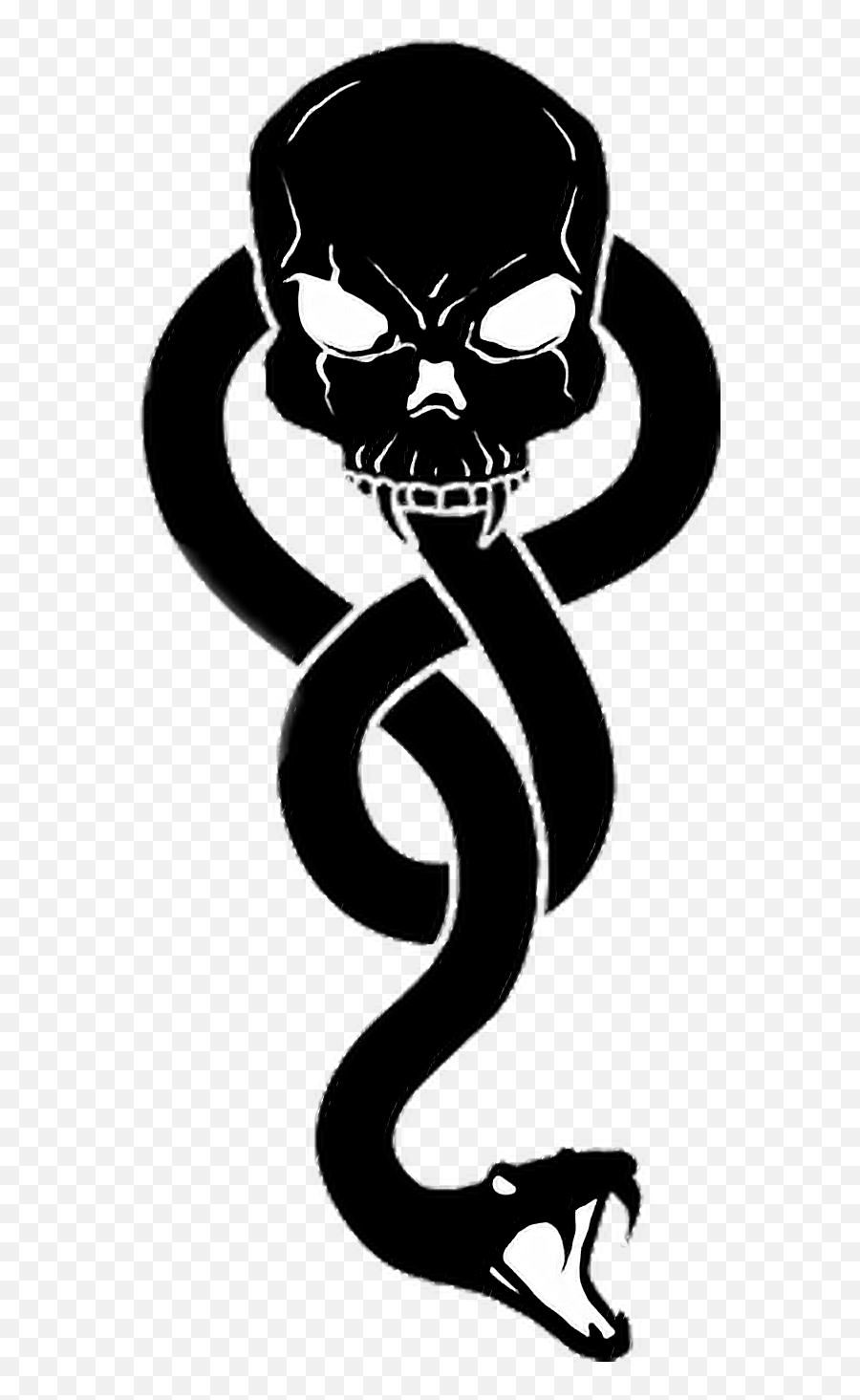 Tattoo Sticker - Transparent Death Eater Mark Png,Snake Tattoo Transparent