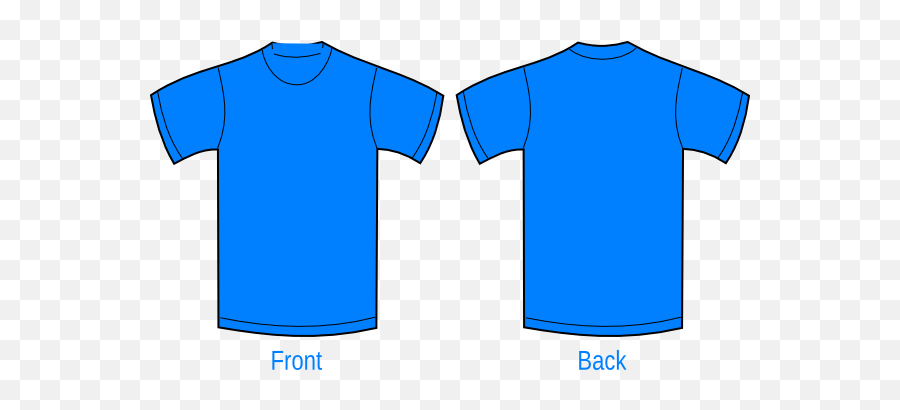 Download Hd Light Blue Clipart Tshirt - Plain Blue T Shirt Blue T Shirt Design Template Png,Tshirt Template Png