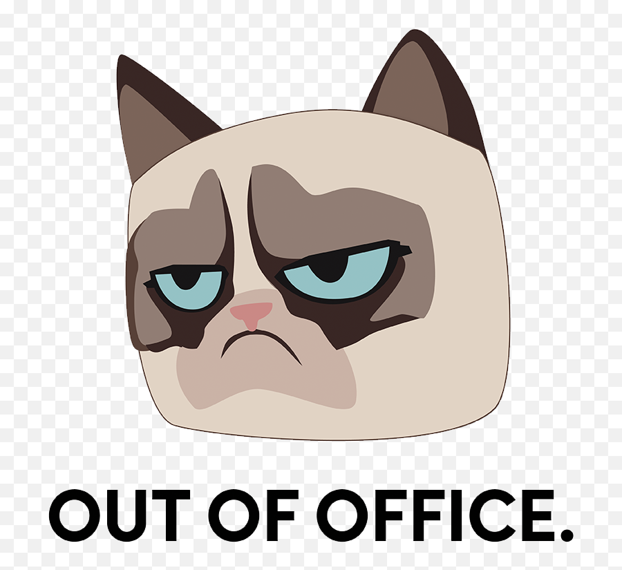 Download Grumpy Cat Art Nope Hd Png - Uokplrs Out Of The Office Emoji,Grumpy Png