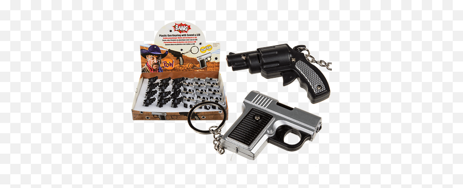 Revolver Keyring Hand Gun Pistol Gift Idea Light Up Torch Led Sound Keychain Ebay - Keychain Png,Hand With Gun Transparent