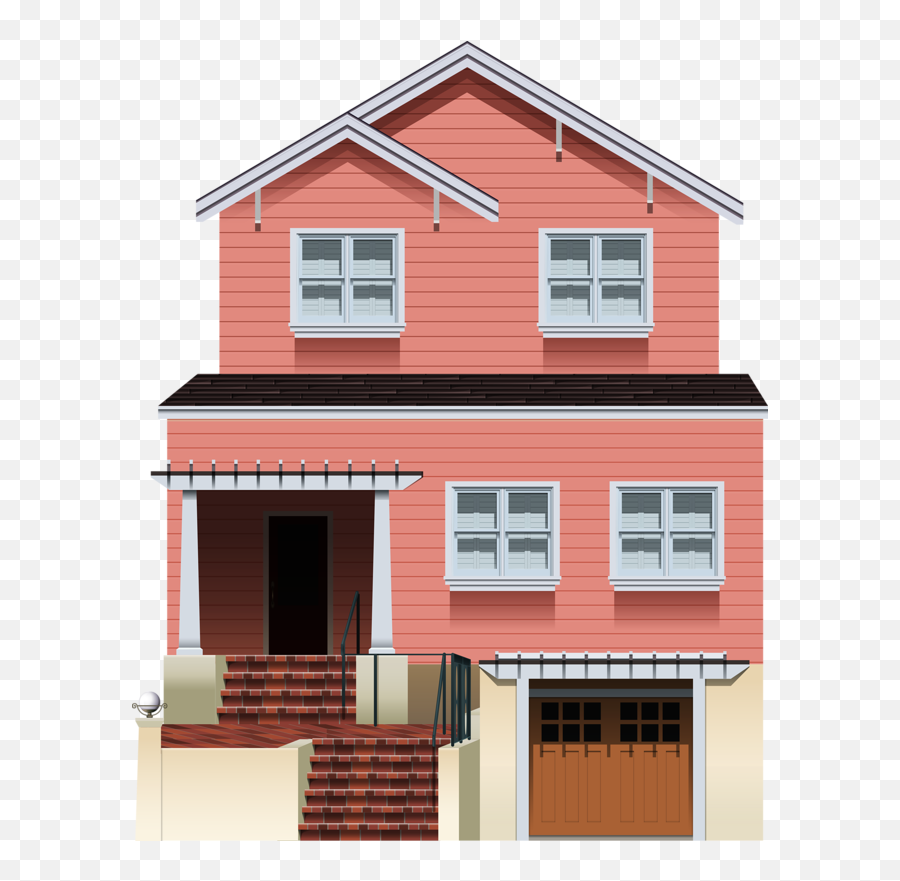 Download Hd House Clipart Cute Pink Houses - Cute Transparent House Clipart Png,Cottage Png
