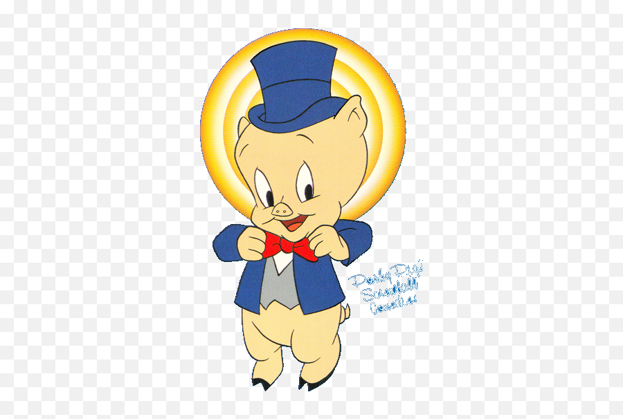 Looney Tunes Golden Jubilee Archive - Porky Pig With Hat Png,Porky Pig Png
