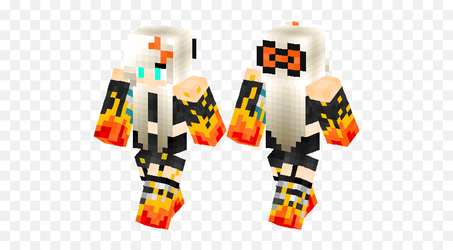 Fire Heart Minecraft Skin Hub - Fictional Character Png,Minecraft Heart Transparent