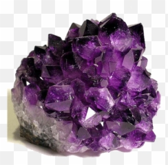 Amethyst Crystals Transparent - Rock With Purple png