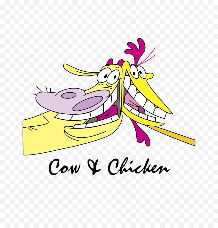 Cow Chicken Logo Png Transparent - Cow And Chicken Cartoon Tattoo,Cow Transparent