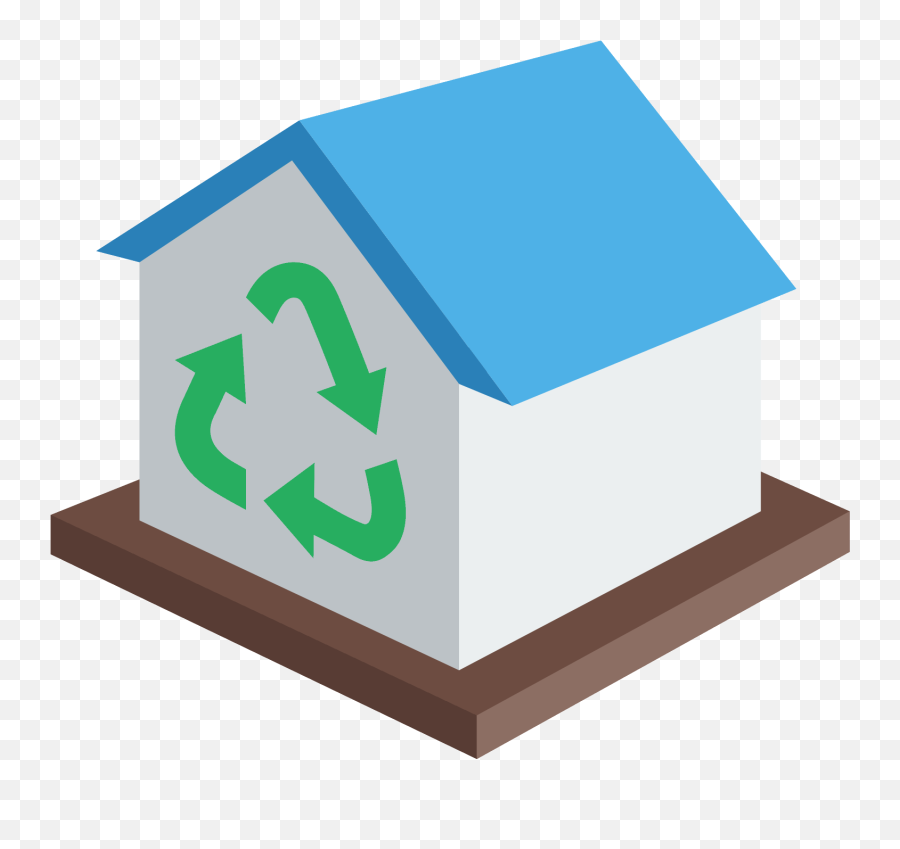 Recycling Center Icon - Recycle Home Icon Png Transparent House Recycling Icon Png,Recycle Transparent