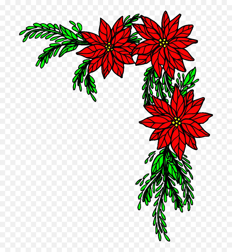 Poinsettia Images - Clipartsco Clipart Poinsettia Christmas Transparent Corner Png,Poinsettia Icon Png