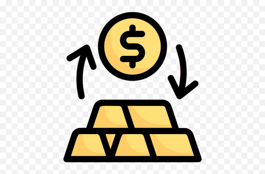 Free Exchange Money To Gold Icon Of - Gold Bars Vector Png,Gold Discord Icon