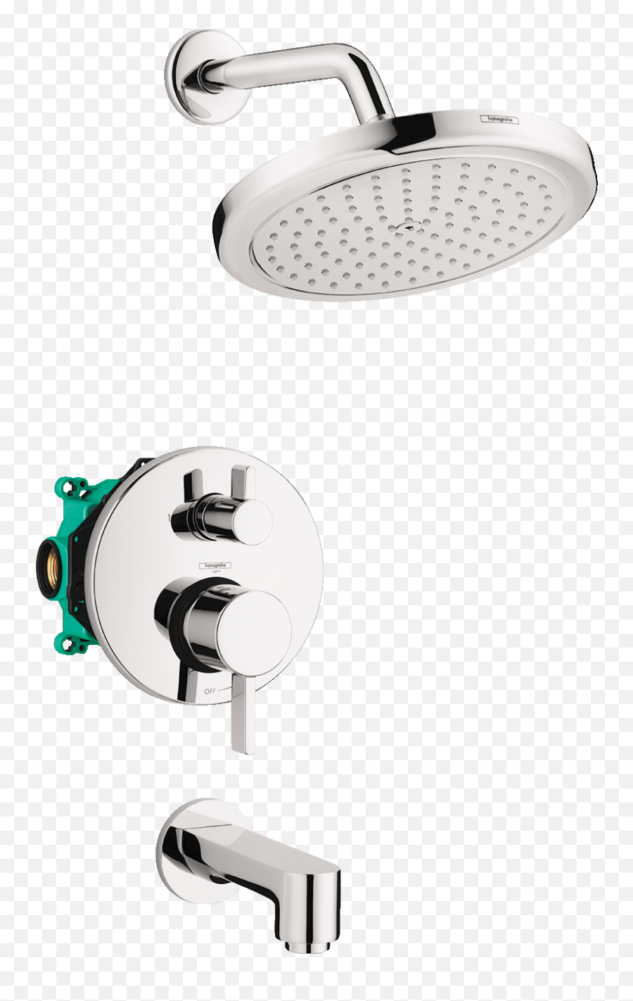 Hansgrohe Complete Shower And Bath Bundles Croma Pressure - Hansgrohe Complete Shower Set Png,Bath Time Icon