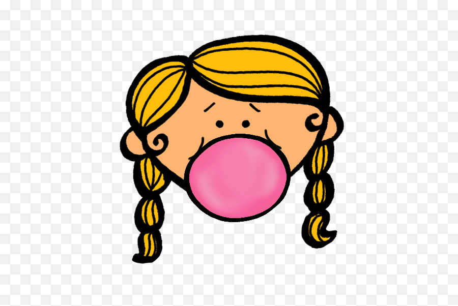 Girl Blowing Bubble Gum Clipart - Icky Sticky Bubble Gum Png,Bubble Gum Png