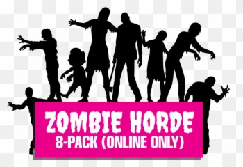15 Zombie Horde Png For Free Download - Transparent Background Silhouette