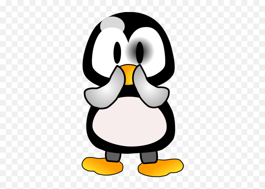 Shy Penguin Png Svg Clip Art For Web - Download Clip Art Linux Debian,Shy Icon