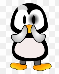 Shy Penguin Png Svg Clip Art For Web - Download Art Linux Debian