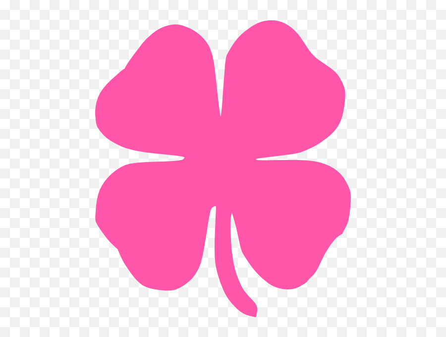 Shamrock Pink Clip Art - Vector Clip Art Online Pink Four Leaf Clover Png,Shamrocks Png