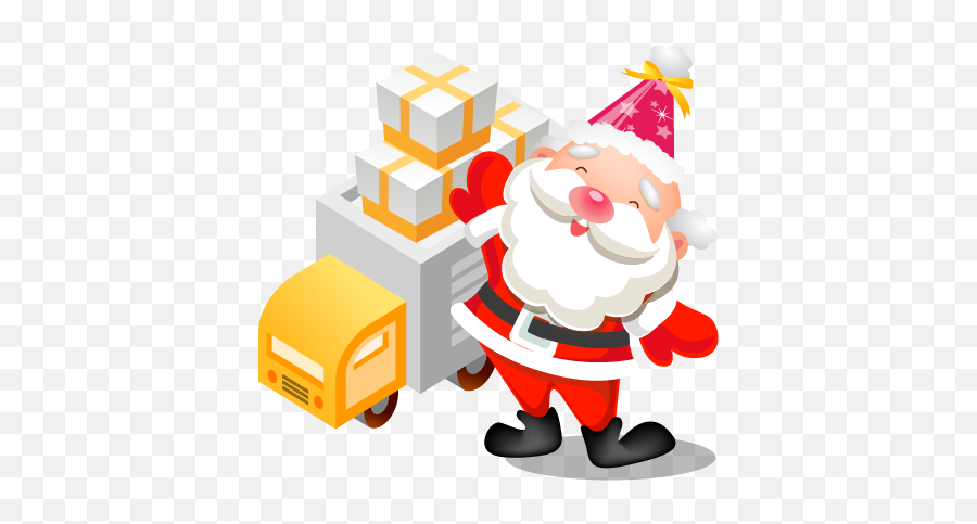 Santa Gifts Truck Icon Iconset Mid - Nights Santa Cartoon Santa In Dump Truck Png,Carol Icon