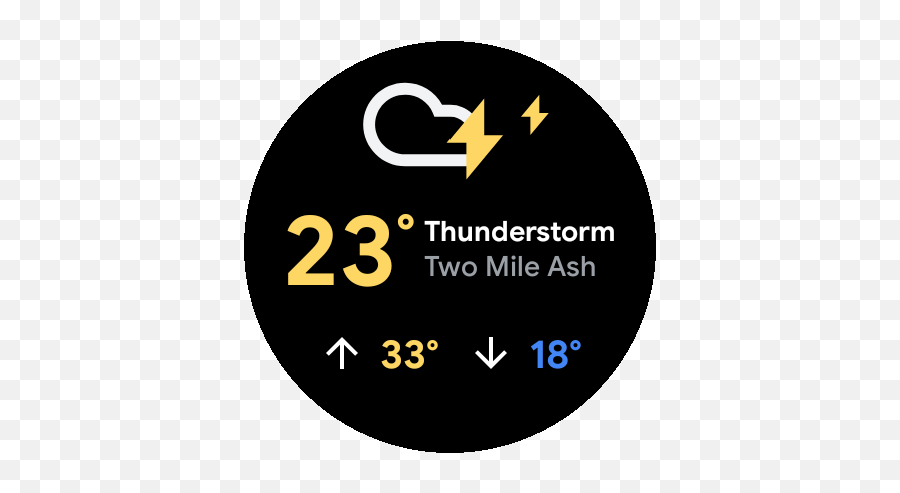 Wear Os Getting A Fall Ota Update Focused - Dot Png,Weather Channel Thunderstorm Icon