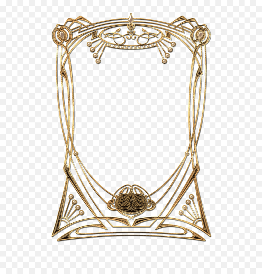 Oval Frame Png - Art Deco Golden Frame Gold Art Deco Roaring 20s Background Png,Oval Frame Png