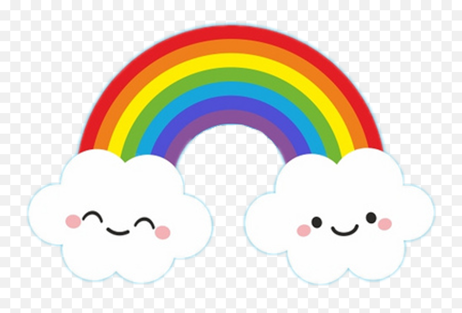 Nubes Sticker - Rainbow With Cloud Clipart Png Download Festa Arco Iris Para Imprimir,Nubes Png