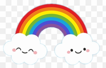 Nubes Sticker - Rainbow With Cloud Clipart Png Download Festa Arco Iris Para Imprimir,Nubes Png
