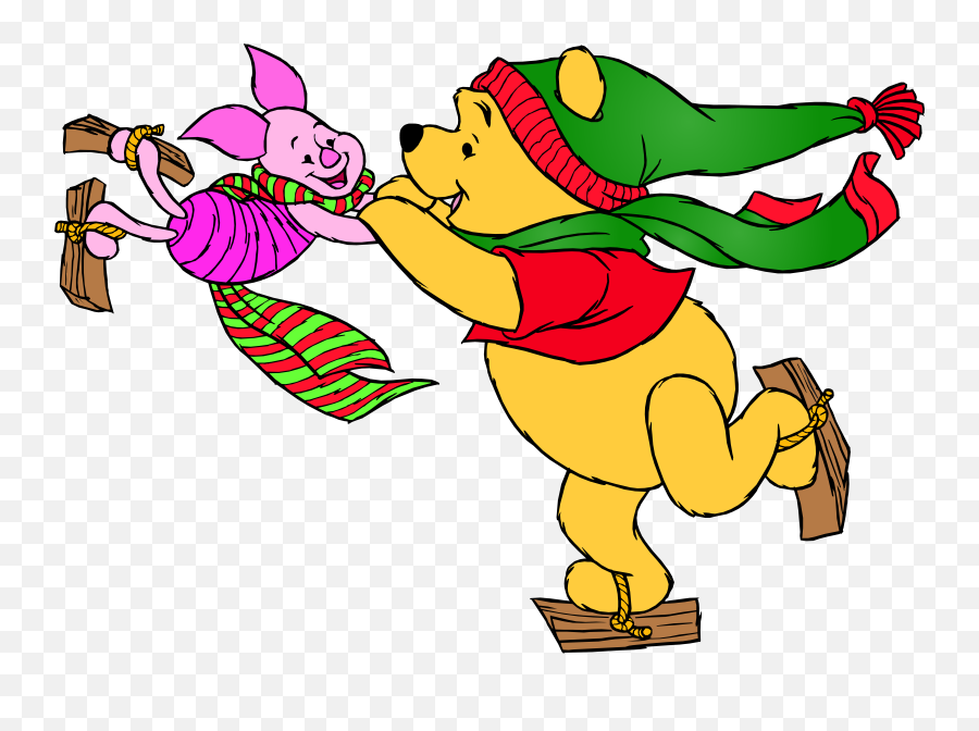 Winnie The Pooh Winter Clipart - Clipart Christmas Winnie The Pooh Png,Winnie The Pooh Transparent Background