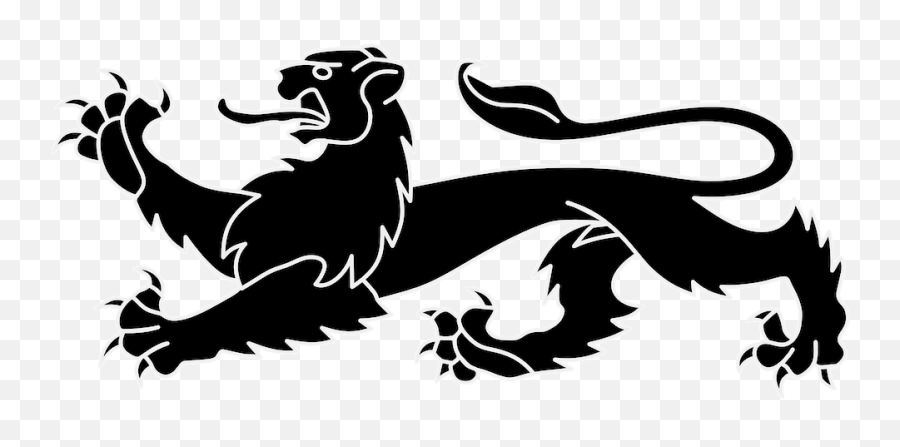 Lion Heraldic Animal Emblem - Free Vector Graphic On Pixabay Heraldic Lion Black Png,Animal Logo
