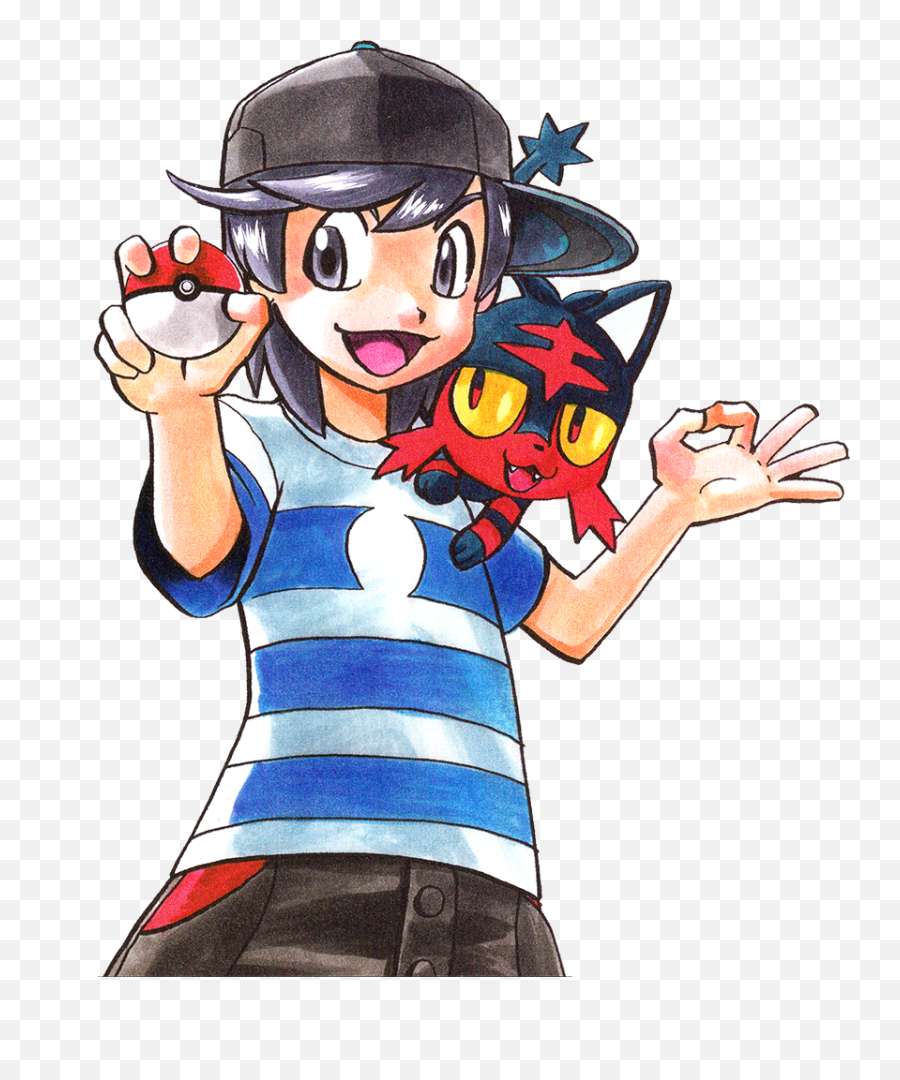A Transparent Catboy For Your Dashboard - Pokemon Manga Sun Png,Pokemon Trainer Transparent