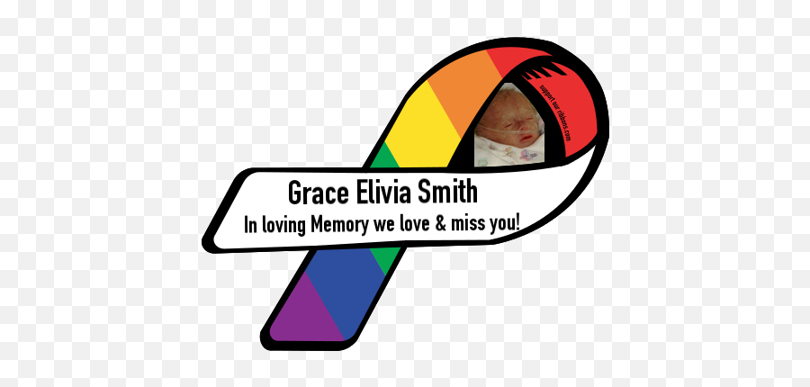 Grace Elivia Smith In Loving Memory We Love - Custom Ribbon Pray For Our Military Png,In Loving Memory Png