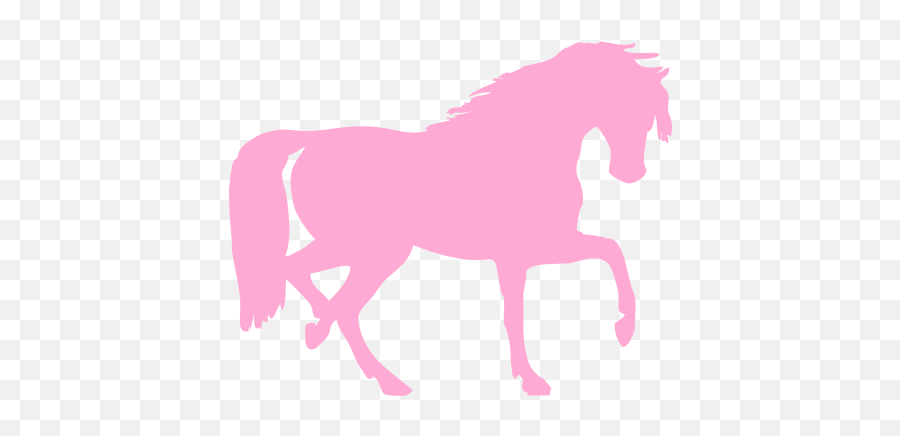 Pink Horse Clip Art - Horse Silhouette Clip Art Png,Cartoon Horse Png