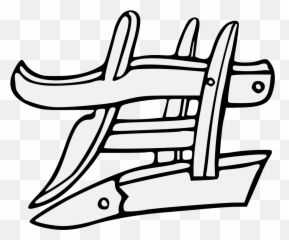 Plow - Traceable Heraldic Art Line Art Png,Plow Png