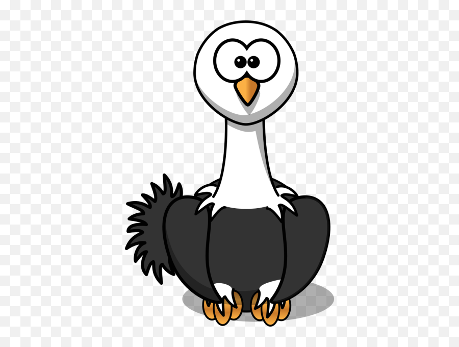 Ostrich With Black Feathers Png Svg Clip Art For Web - Clip Art Cartoon Safari Animals,Black Feathers Png