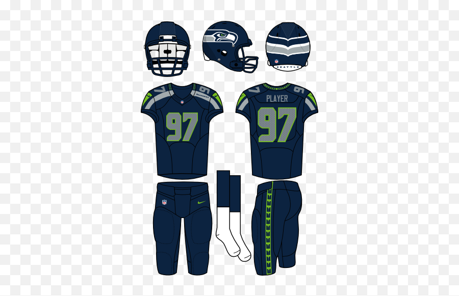 Seattle Seahawks Home Uniform - Baltimore Ravens Home Uniforms Png,Seattle Seahawks Png