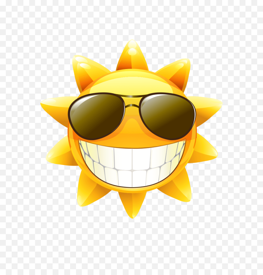 Cool Sun Wearing Sunglasses Emoji Free - Summer Camp Pamphlets Design Png,Cool Glasses Png