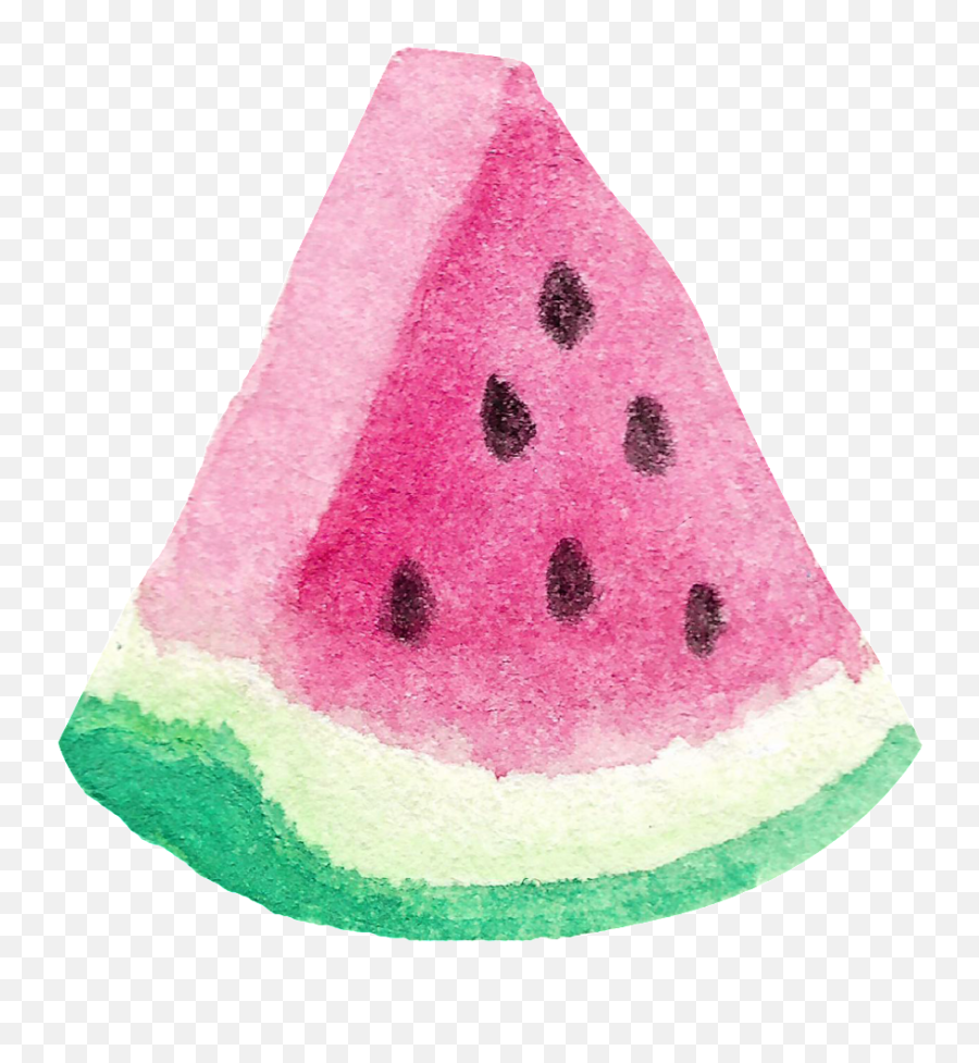 Watercolor Hand Painted Piece Of Watermelon Transparent - Watermelon Watercolor Png,Watermelon Transparent